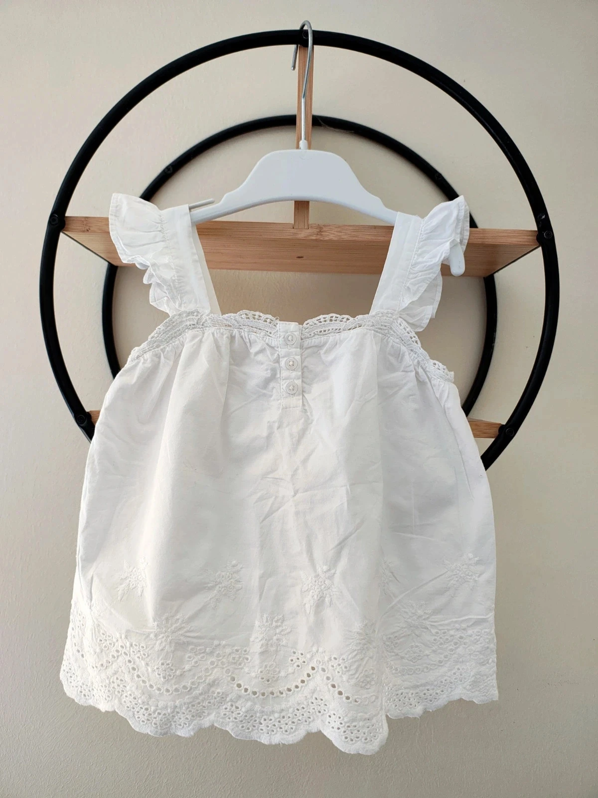 18 24 mois blouse Teeshirt broderie dentelle été zara